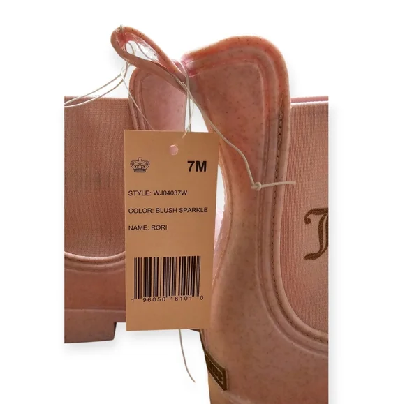 Juicy Couture Pink Women's Ankle Rain Boots - Picture 2 of 7